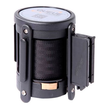 Queue Solutions Replacement Cassette For QueuePro 300, SafetyPro 300 & WeatherMaster 300 Belt Barriers, 16' Black Belt PRO-CAS-BK160